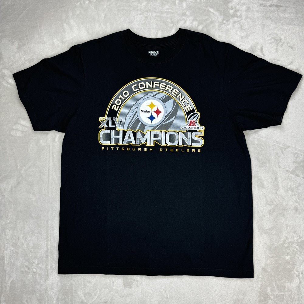 Reebok 2010 Pittsburgh Steelers AFC Conference‎ Champions Shirt Men's 2XL